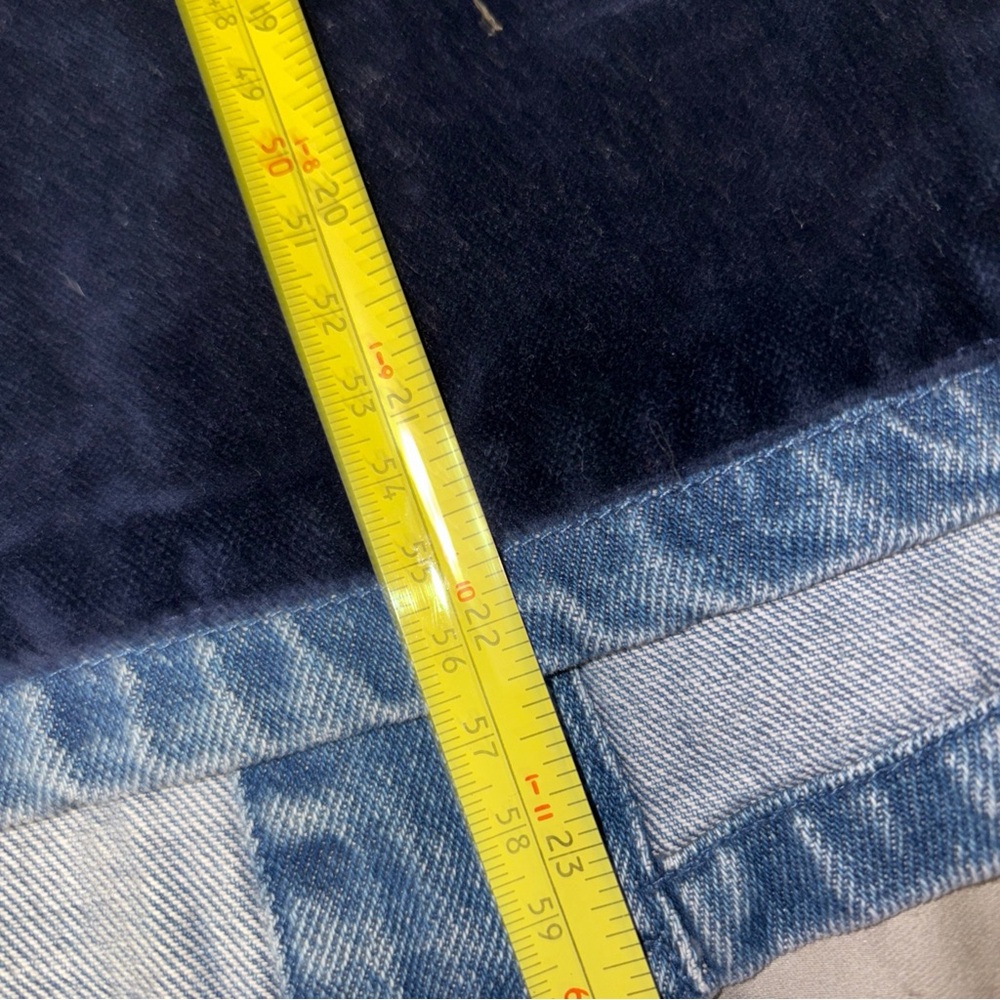 Women's Stonebridge Blue Denim & Velvet Vest 1X READ! - Picture 8 of 8